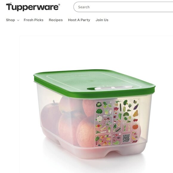 TupperWare FridgeSmart Medium Deep w grater/slicer add-on, Fresh Fridge Storage - Picture 1 of 11